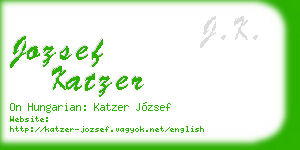 jozsef katzer business card