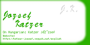 jozsef katzer business card